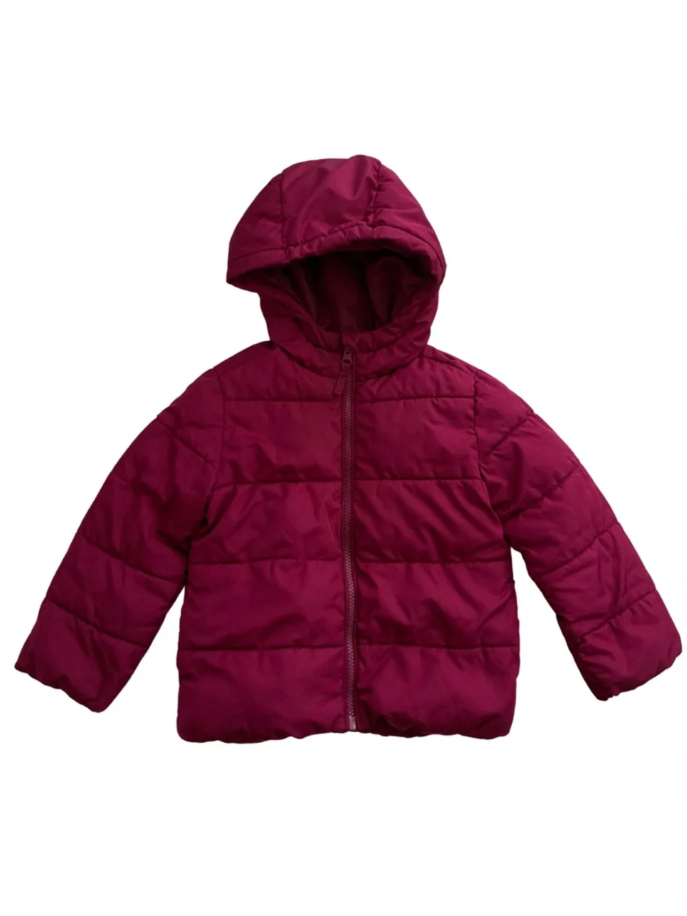 The Children's Place Girls' Hooded Puffer Jacket Deep Berry 4T Casual Fall